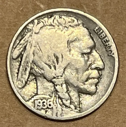 1936 P Buffalo Nickel Philadelphia Strong Date Good Nice Details