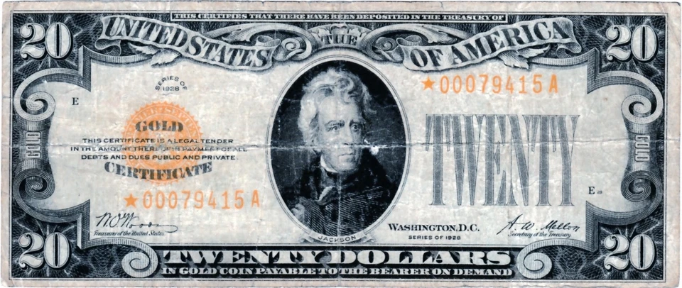 ✯VERY RARE ✯ $20 1928 Gold Certificate ✯ Higher Grade STAR NOTE✯ - Image 3 of 4