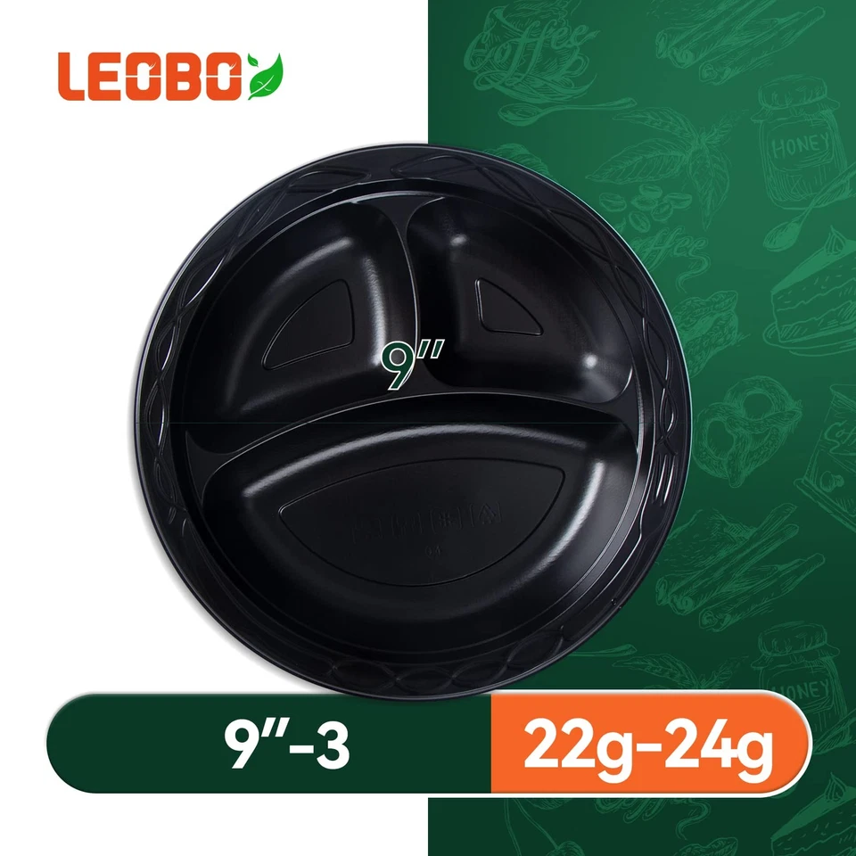 Plastic Plates Mineral Filled PP 9" - 150 Pack Shrink Wrap BPA Free Dinner Tr... - Image 2 of 4