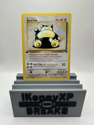 1999 Pokemon Snorlax Jungle 1st Edition Non Holo Rare Card #27/64