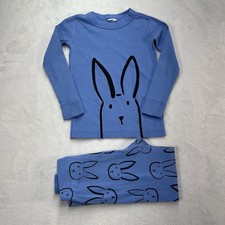 Hanna Andersson Organic Cotton Bunny Pajamas Unisex Kids 4 Blue