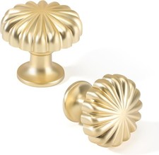 12Pk Brushed Gold Cabinet Knobs Zinc Alloy Dresser