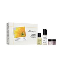 Philosophy Skincare Essentials Mini Cleanser, Serum, And Face Cream NIB