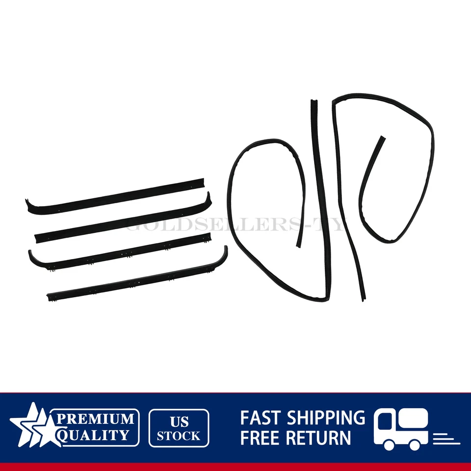 Window Sweep&Run Channel Weatherstrip Seals Kit For 1980-86 Bronco F100 F150 250 Foto 3 de 4