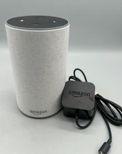 Amazon Echo Smart Speaker with Power Cable (2nd Gen) - Standstone / Light Gray