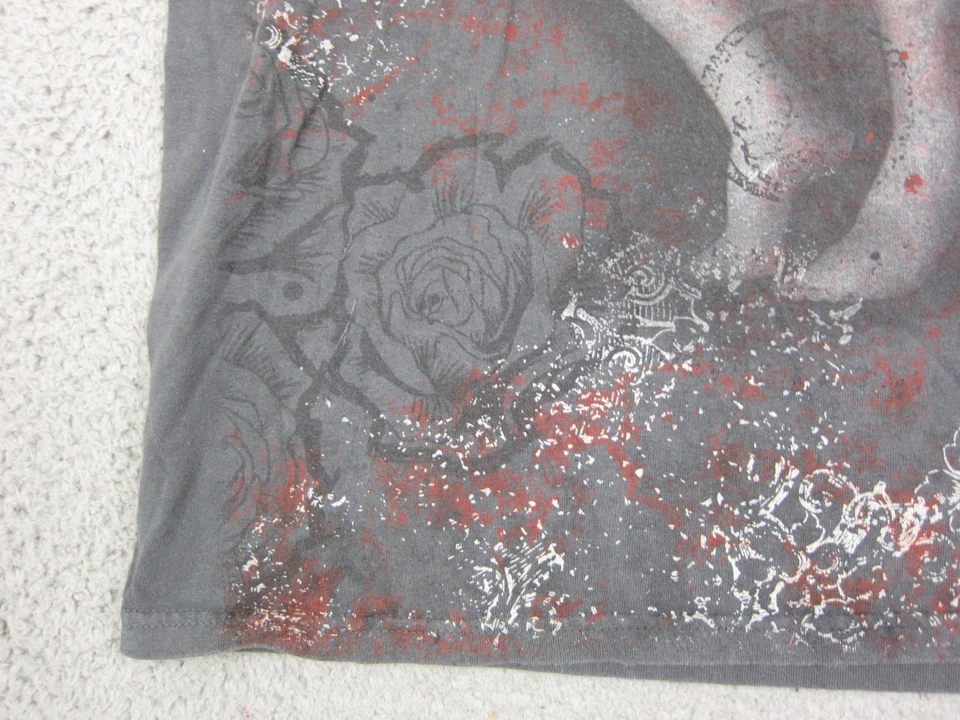 Vintage Hybrid Shirt Adult Large L Gray Angel Wing Gothic Grunge Mens 90s Y2K - Image 3 of 4