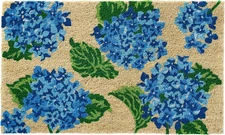 HF by LT Vintage Hydrangea 100% Coir Doormat, 18 X 30 Inches, Naturally Durable,