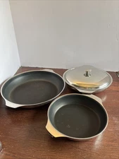 TRIPLINOX PANS 18-10 Stainless Steel Cookware Made In France 3 Frying Pans 1 Lid