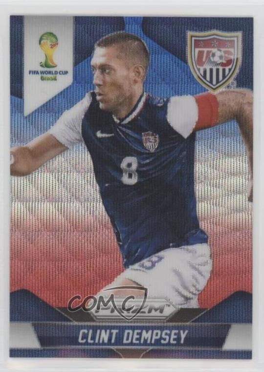 2014 Panini Prizm World Cup Blue & Red Wave Prizm Clint Dempsey #69 1a11