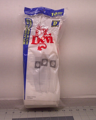 Genuine Dirt Devil Type D Vacuum Bags 3-670148-001 Open Pack 9 BAGS # 3670148001