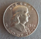 Franklin Half Dollar Coin 1959 Mintmark : D