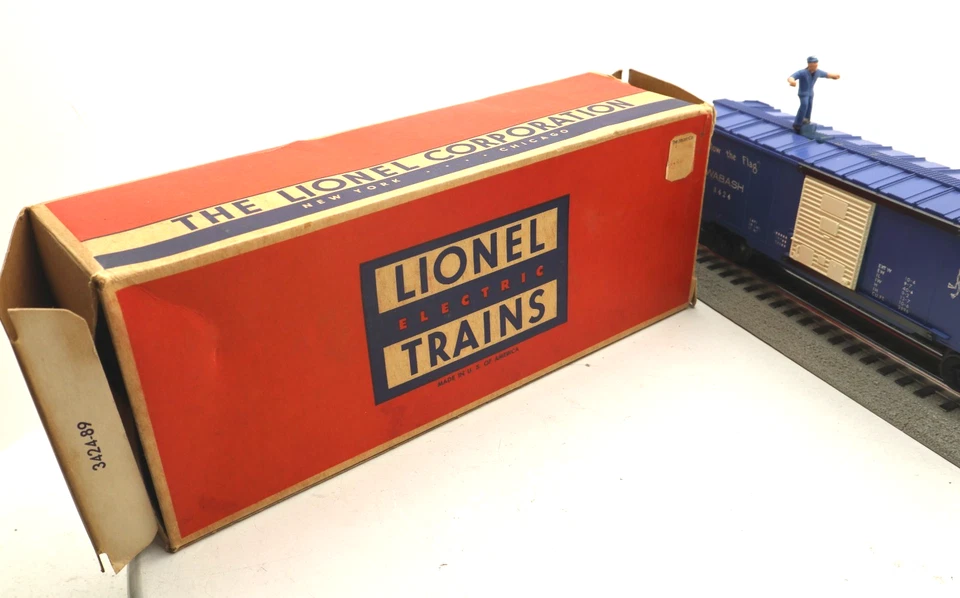 Lionel PW 1956 O, Wabash, Operating Brakeman Box Car  #3424 C-7 Excellent - Image 3 of 4