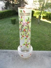 Beautiful Art Nouveau Enameled Glass Holly and Horseshoe Lucky Charm.
