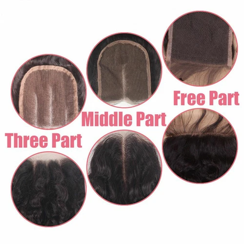 4"x4" Lace Closure Indian Human Hair Body Wave Hair Lace Top Closure 3 Part Way - Picture 10 of 14