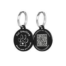 Pet Dwelling Lightweight Smart QR Pet ID Tags for Dogs and Cats w/Online Profile