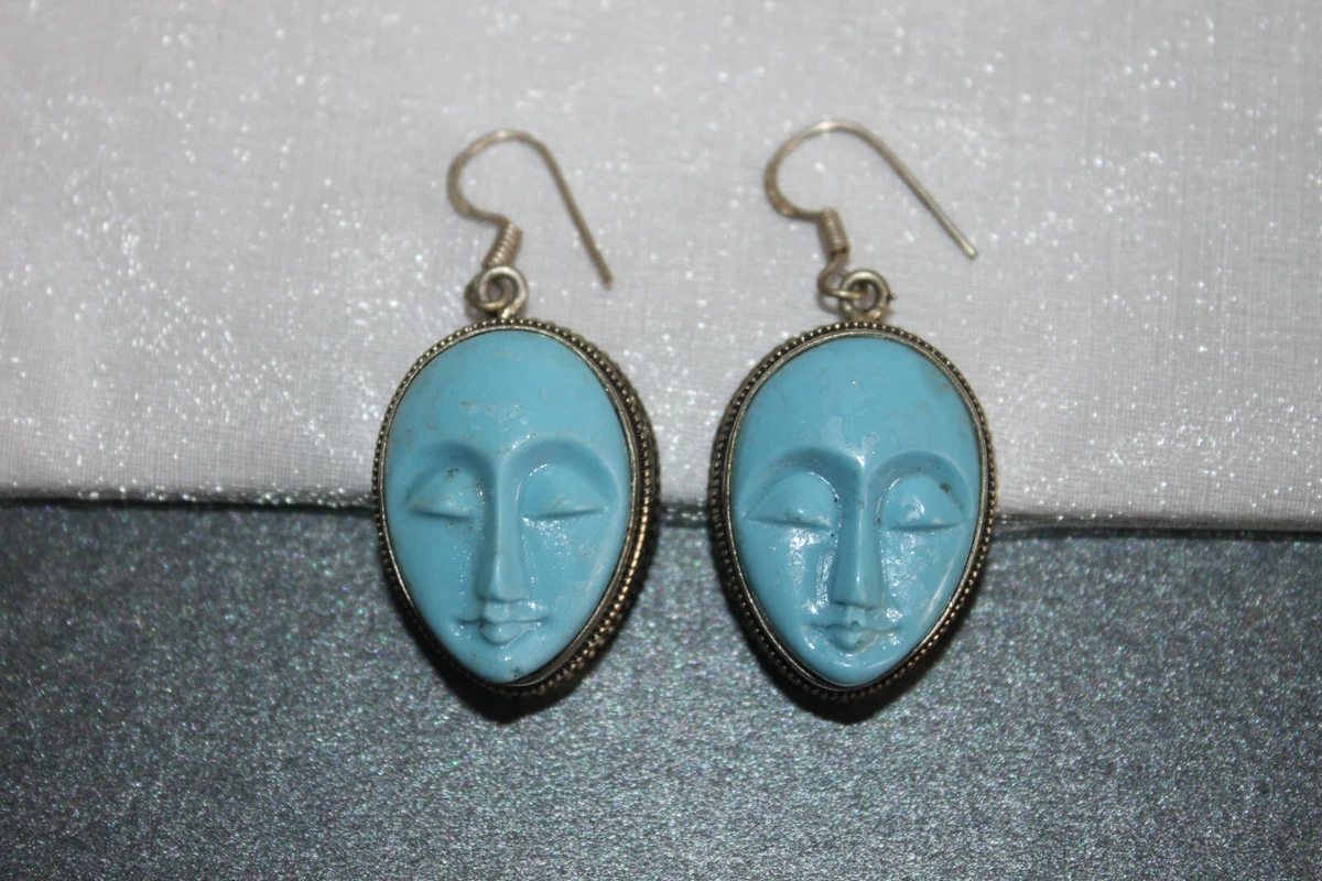 Blue face best sale earrings
