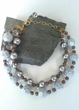 Anthropologie Bib Choker Style Faux Pearl Multi Faucet Beads by Lenora Dame