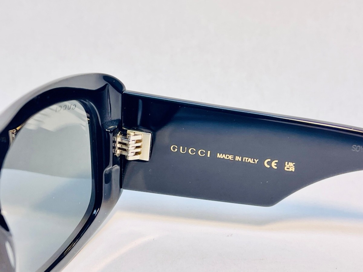 GUCCI AUTHENTIC 1080 Black Chunky Retro Rivet Unisex 