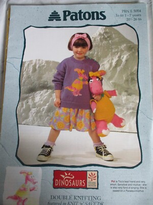 Patons Vintage Strickanleitung Dinosaurier Code 5054