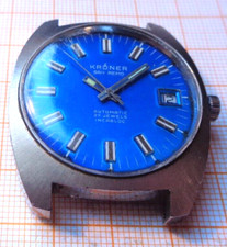 Ältere Automatik Armbanduhr Kröner PUW 1561 defekt Unruhe OK MSB
