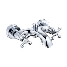 Bathroom Two Handle Bathtub Shower Faucet Mixing Valve Copper Bath Tub Mixer Tap