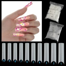 500Pcs XXL C Curve Nail Tips Extra Long Square Fake Nails Half Cover False Nails