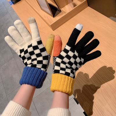 Thicken Warm Touch Screen Gloves Knit Mittens Winter Gloves Women Men Gloves