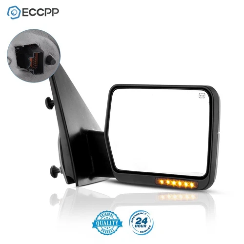 For 04-06 Ford F150 Passenger Side Power Heated Towing Mirror LED Turn Signal