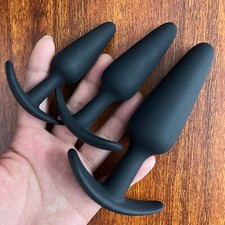 3 Pcs Silicone Anal Training Starter Kits Anal Training Set Anal Butt Plug Dildo