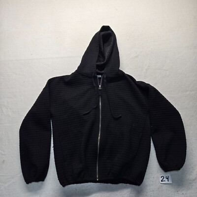 Max Studio Solid Black Waffle Knit Sweater Jumper Long Sleeve