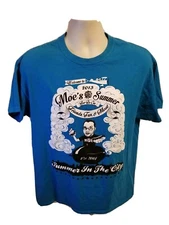 2013 Moes Summer Bar Be Cue Adult Large Blue TShirt