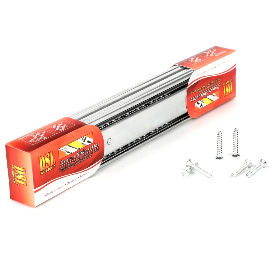 10-28'' Pair Heavy Duty Fully Extension Ball Bearing Drawer Runners Slide Runner - Image 2 of 4