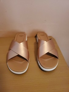 ugg slides gold
