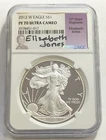 $1 One American Silver Eagle Dollar 2012 W NGC Graded PF70 CAMEO Elizabeth Jones
