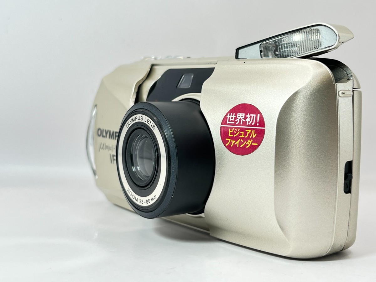 MINT] Olympus μ Mju II ZOOM VF Silver 35mm Film Camera From JAPAN