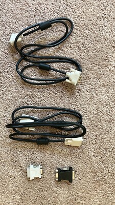 DVI-D Male To Male Cables And 2 DVI Male To VGA Female Adapters