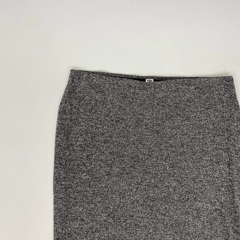 Antigua Falda Lápiz Recta Azul Marino Gris Oscuro Talla L Tejida Carrera Oficina Foto 2 de 4