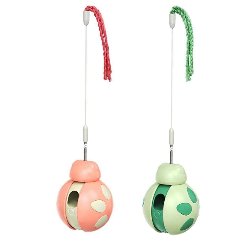 Tumbler Cat Treat Ball with Teaser Stick Slow Feeder Treat Ball for Kitty Cat