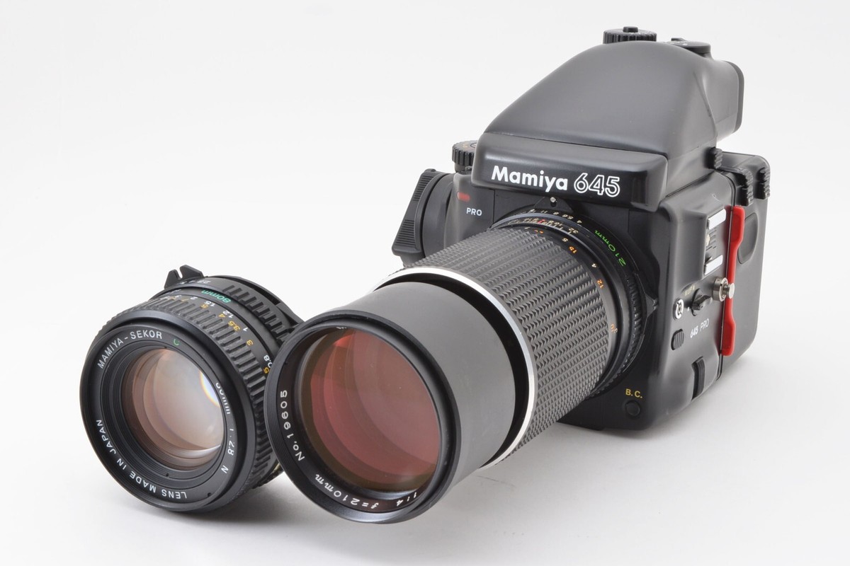 ❁完動品❁MAMIYA マミヤ 645 PRO AE 80mm F2.8 N Mamiya 645 Pro w/80mm f2.8N lens, AE prism, 120 back, Grip