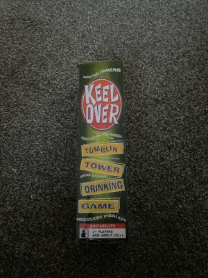 keel over jenga style Spiel, 2 Spieler Erwachsene 21+ Spiel, alle Blöcke vorhanden, 