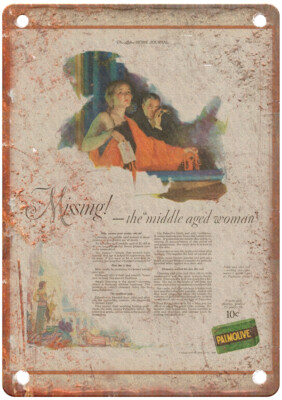 Vintage 1924 PALMOLIVE Soap Ad Reproduction Metal Sign ZF324