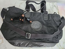Kipling Large Black Hand/Shoulder Crossbody Bag with  LEONARDO Monkey Used Exc C