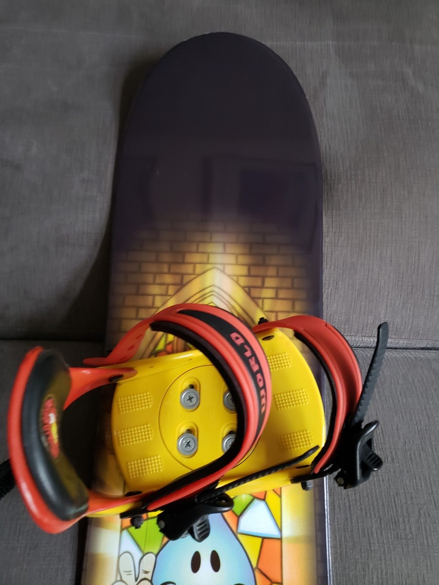 RARE! Vintage World Industries Snowboard Youth 120cm With Bindings