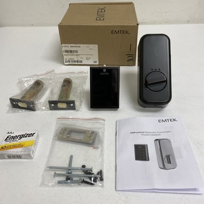 Emtek EMP0101US10B EMPowered  Motorized Touchscreen Keypad Keyless Deadbolt