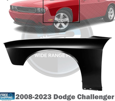 New Front Fender Primed Steel Left Driver Side For 2008-2023 Dodge Challenger