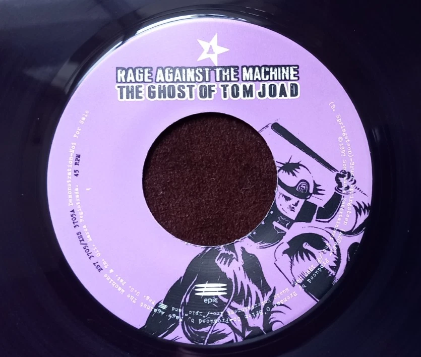 RAGE AGAINST THE MACHINE GHOST OF TOM JOAD / VIETNOW 7" VINYL SINGLE 1996 EPIC - Image 4 of 4