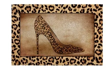 Leopard Print Bathroom Rugs Brown Animal Texture High 16x24 Inches Colors24