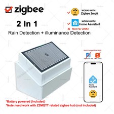 2 In 1 Zigbee Rain Sensor,Rainfall And illuminance Detection Real-Time Monitorin