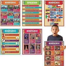 Hispanic Heritage Posters - Classroom Educational Decor - 6 Pieces