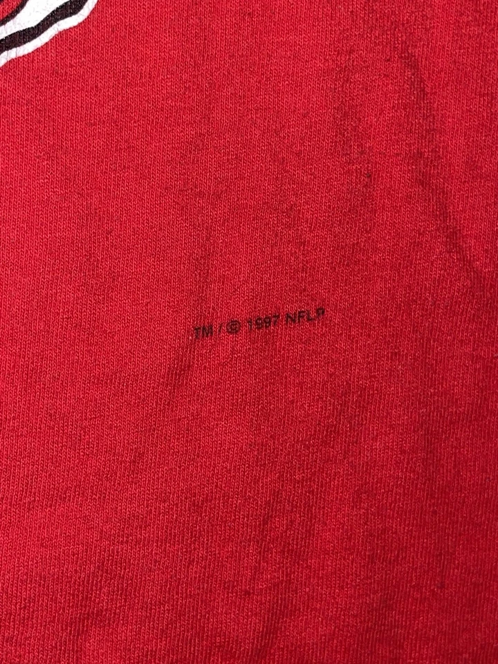 Camiseta De Colección Kansas City Chiefs Juvenil 14/16 Roja NFL Fútbol Looney Tunes Años 90 Foto 3 de 4